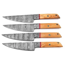 1 Piece Handmade Damascus Steak Knife - Premium Dining Table Sharp Cutlery 