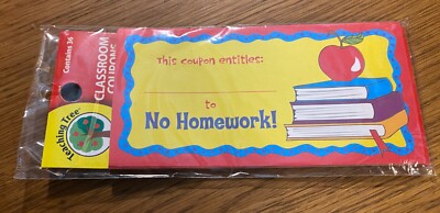 Teaching Tree - Ticket Awards - 36 No Homework Coupons