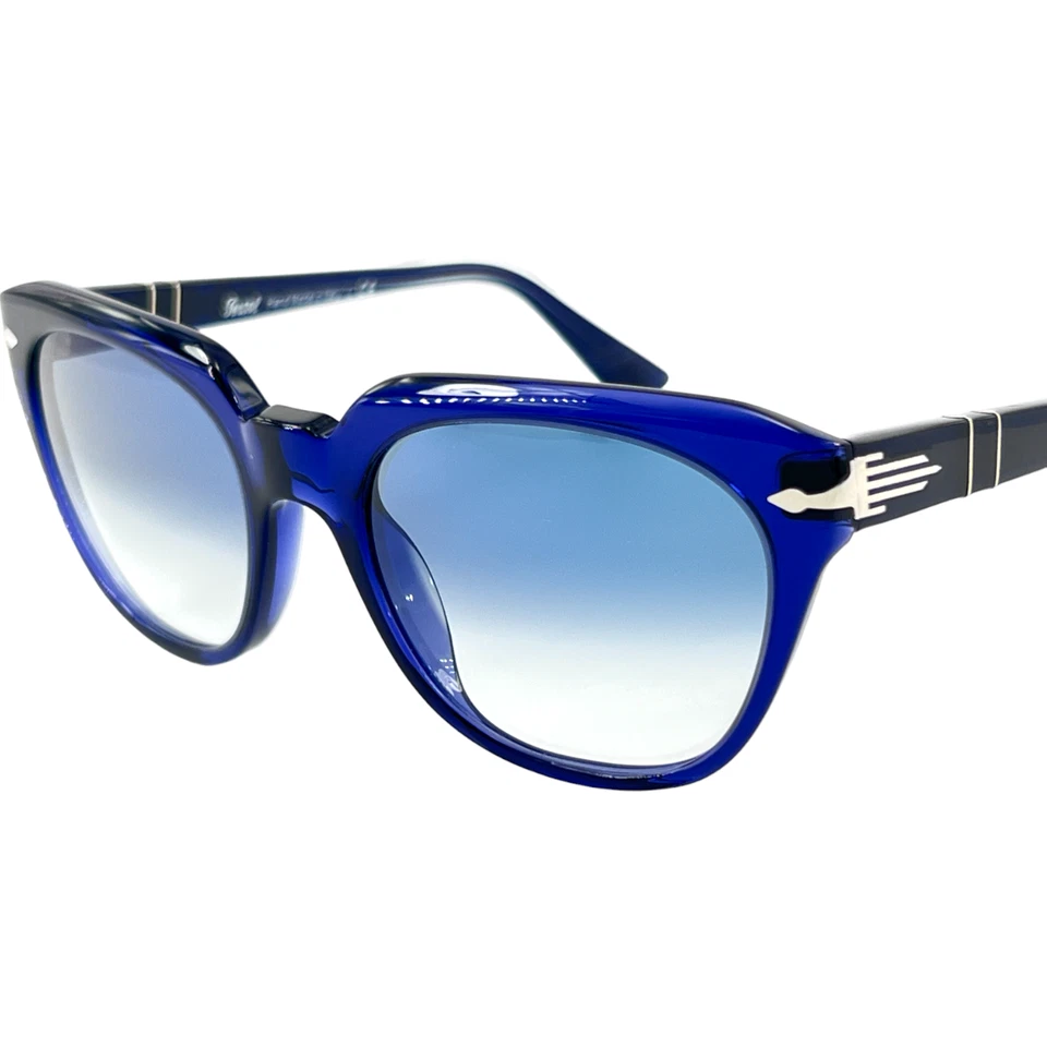 Gafas de sol de plástico para mujer Persol 3111S 1813F azul con degradado azul 50-18 Italia Foto 3 de 4