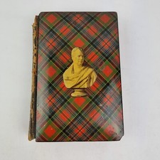 Antique 19thC Tartan Ware Book By Sir Walter Scott Lady Of Lake For Restoration
