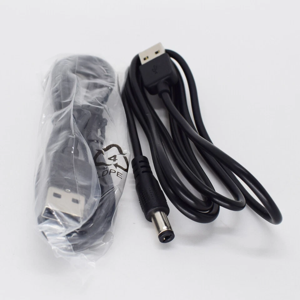 5pcs 1M/3.3FT USB 2.0 Male to 5.5x2.1mm Male 20AWG DC Power Charger Cable - Image 2 of 4