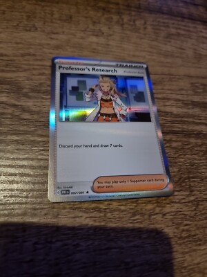 Professor's Research - 087/091 - Holo Rare - Sc & Vi: Paldean Fates - Pokemon