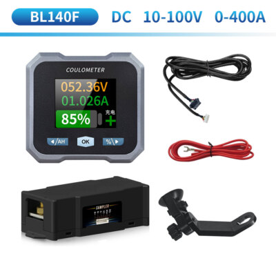 JUNCTEK BL140F 10-100V 0-400A Bluetooth Coulometer Monitor Ammeter Voltmeter ty2
