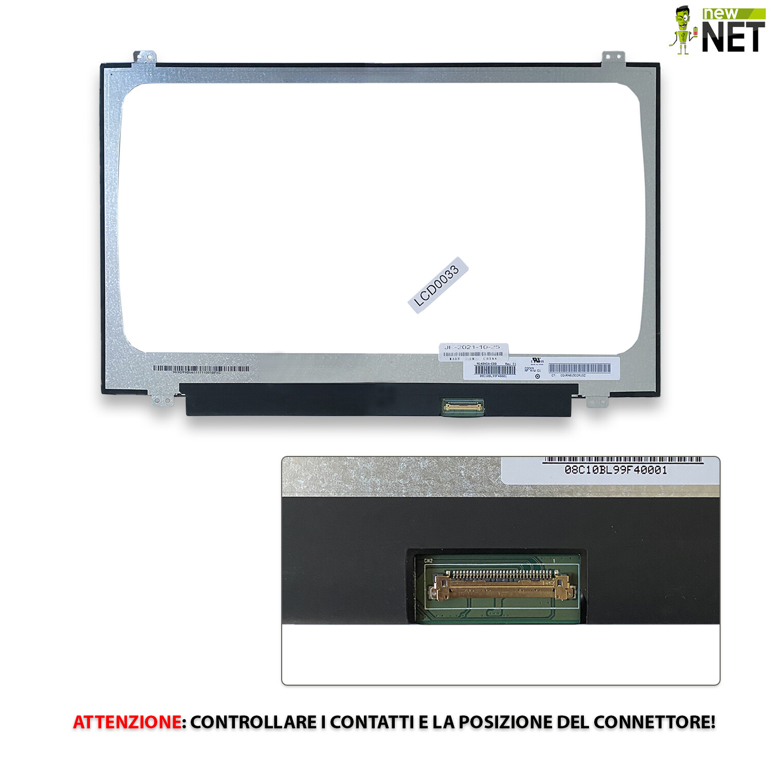 Nuovo Schermo LCD FHD Da 15,6 '' LED (1920 X 1080 - Foto 9