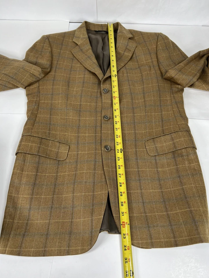 Blazer Loro Piana 42L Cachemira Cuadros Chaqueta Abrigo De Colección Jack Victor Ventana Foto 4 de 4