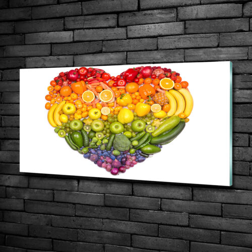 Glas-Bild Wandbilder Druck auf Glas 100x50 Deko Essen & Getränke Gemüse Herz - Bild 1 von 6