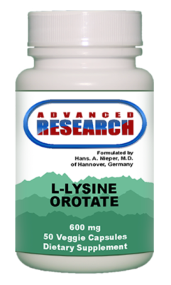 hans nieper l glutathione Advanced Research NCI (Dr. Hans Nieper) L-Lysine Orotate 600 mg 50 Vcaps