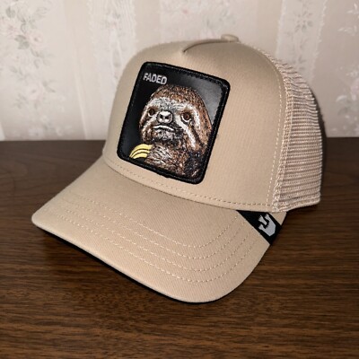 Goorin Bros The Farm Trucker Cap The Faded Sloth Exclusive Limited Edition New