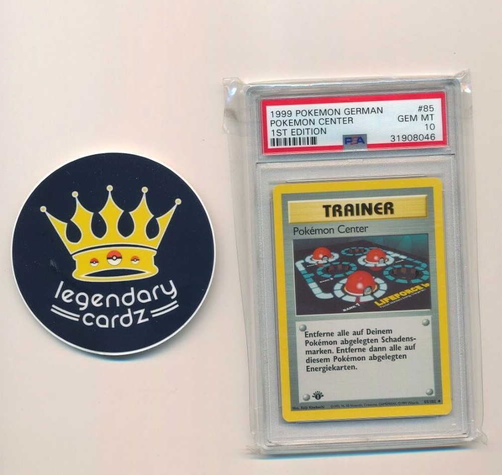 PSA 10 1ST EDITION BASE SET POKEMON CENTER GERMAN 85/102 GEM MINT