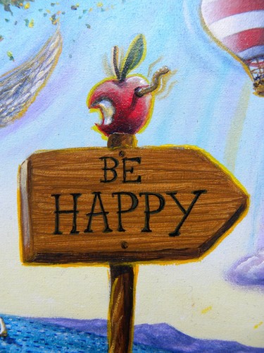 Joseph KALIHER (Texas 1970) CHOOSE SIDES - BE HOLY or BE HAPPY OLIO TELA 30x40 - Foto 5 di 12