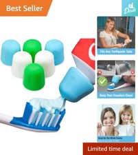 Self Closing Toothpaste Caps 6-Pack - Kids Bathroom - Mess-Free Toothpaste Lids
