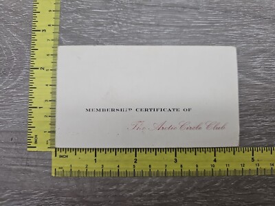ARCTIC CIRCLE CLUB SHIP METEOR TRAVEL CERTIFY NORTH POLAR REGION CAPTAIN 1955