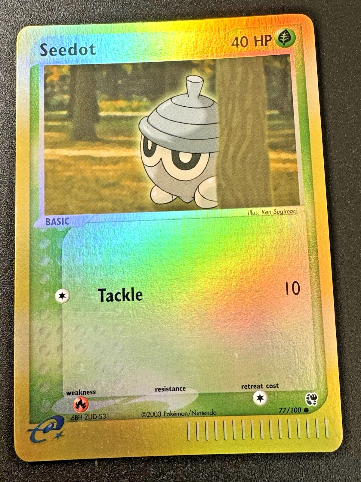 Seedot 77/100 EX Sandstorm Pokemon Card Reverse Holo Foil Rare Near Mint