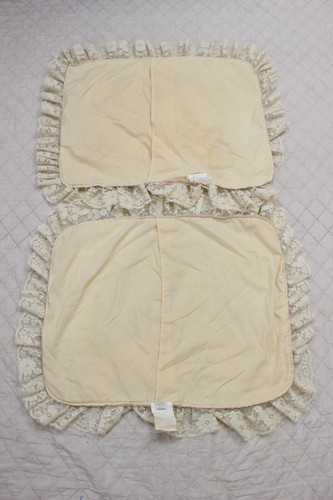 Vintage Sears and roebuck floral pattern 24" ruffle edge pillow case X2 - Picture 6 of 14
