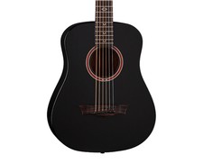 Dean Flight Mahogany Travel Acoustic Guitar W/bag - Black Satin - Used