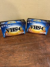 Lot of 2 TDK TC-30 HG Ultimate VHS-C Blank Tapes  BRAND NEW SEALED 