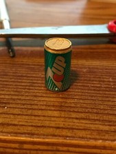 3/4" Miniature Solid Metal 7up Can