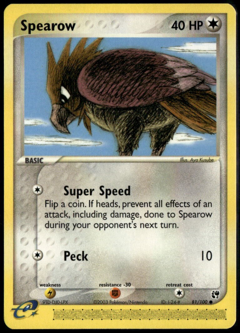 Spearow - ex Sandstorm Common 81/100 2003 NM Pokemon