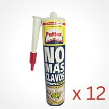 12 X Pattex Mounting Adhesive Glue No more nails 370g White (Pack of 12)