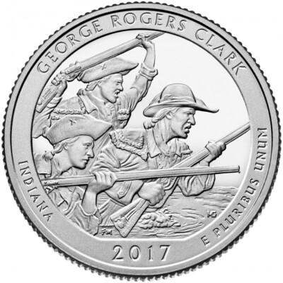 2017 D GEORGE ROGER C NP Quarter. ATB Series Uncirculated From US Mint roll. 535