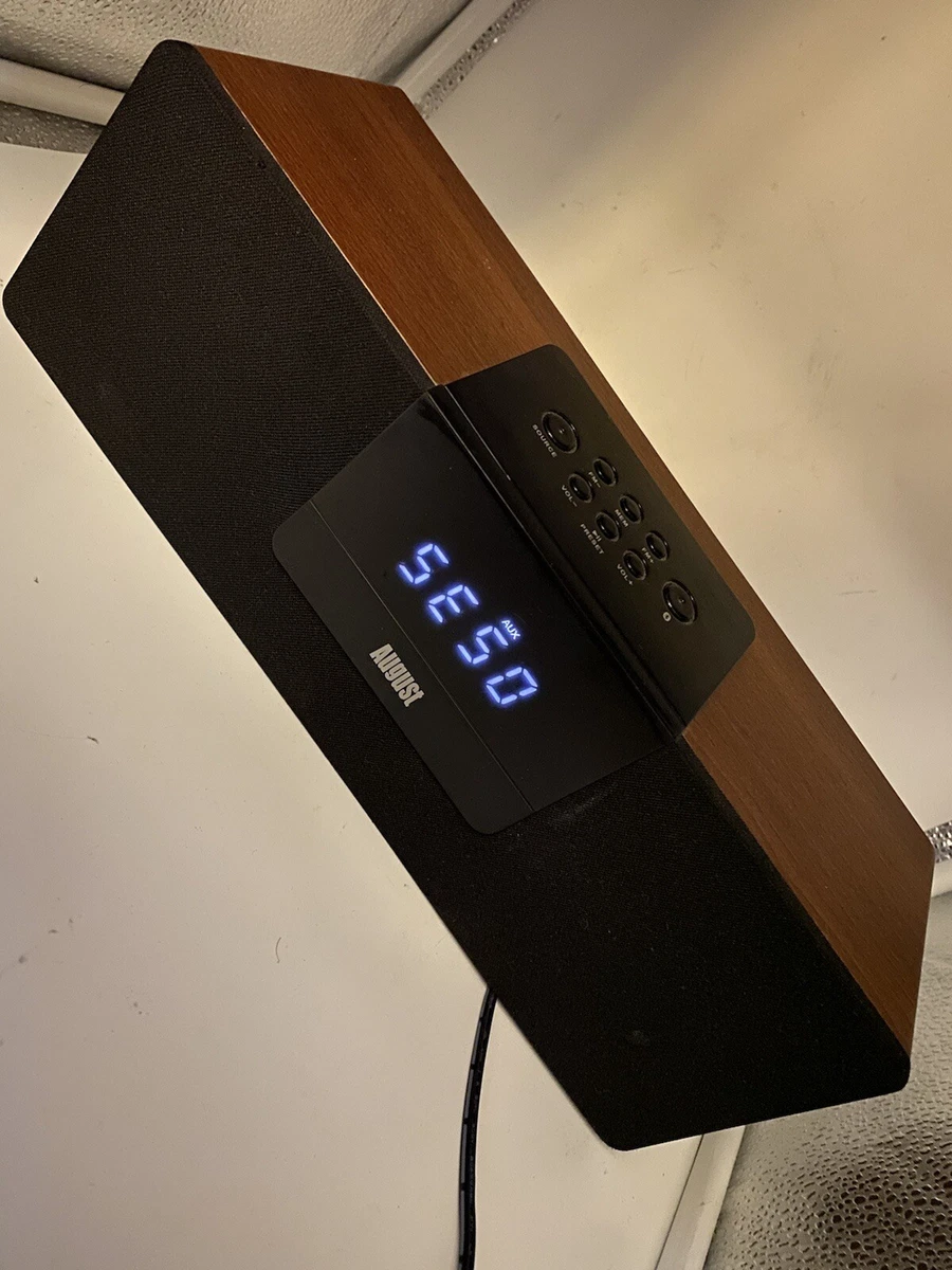August bluetooth boombox with fm radio 2025
