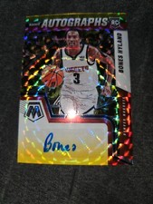 2021-22 Panini Mosaic Bones Hyland Red and Yellow Fusion Choice Rookie Autograph