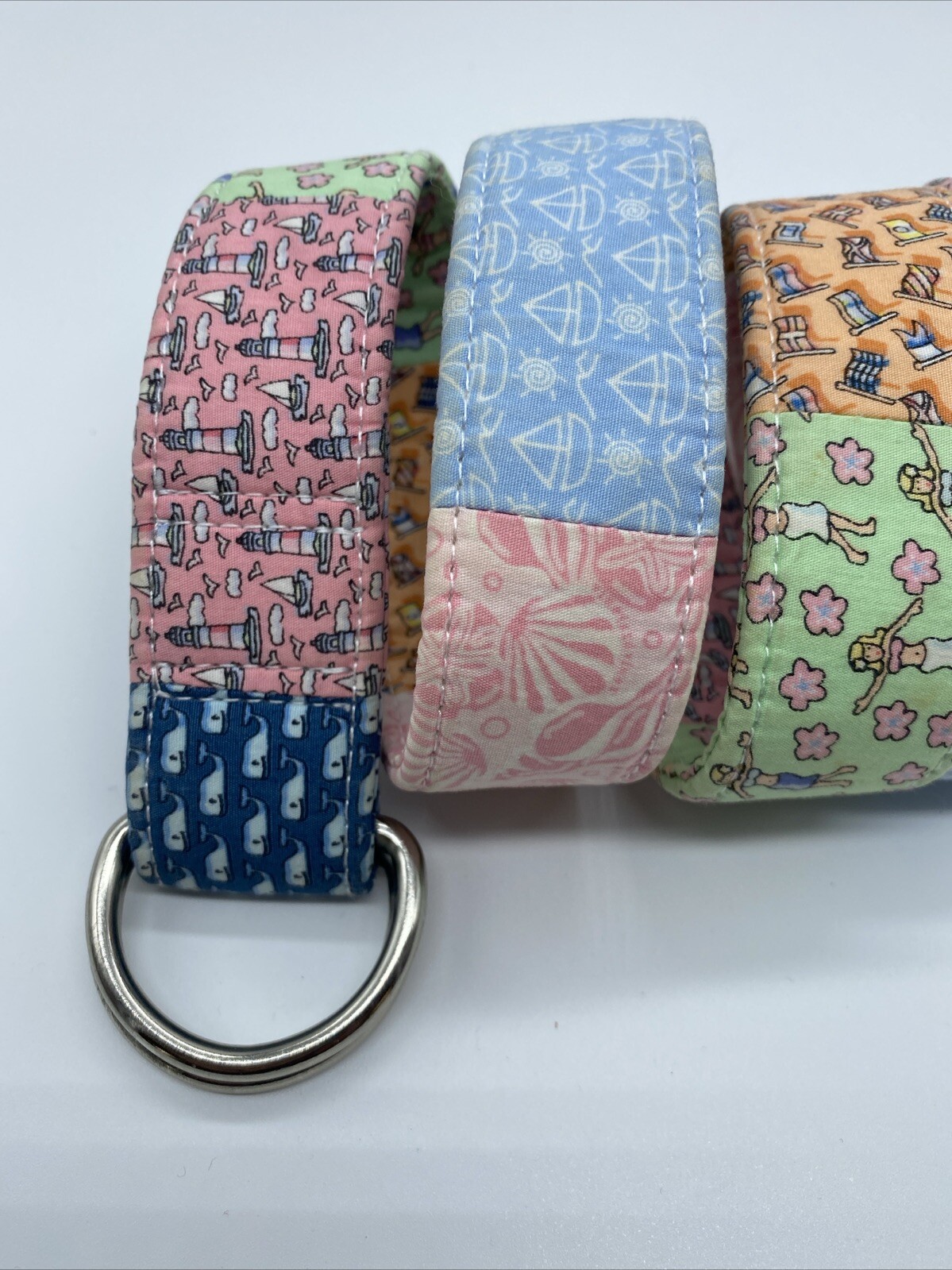 Vineyard Vines Multicolor Patchwork Canvas D Ring… - image 2