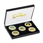 5pcs USA Cartoon TV Anime Gold Coin For Kids Souvenir Gift