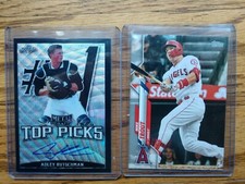 ADLEY RUTSCHMAN 2019 Leaf Metal Top Picks Black Wave Auto /7 & Mike Trout 2020