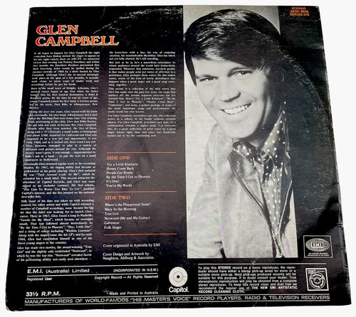 Disco de vinilo country Glen Campbell 12"" 33 rpm senc-9845 Capitol 1971 - Imagen 4 de 12