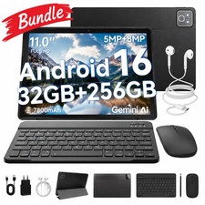 New 11 in Tablet IPS LCD Android 16 Tablet Pad 128GB / 256GB ROM 7800mAh Wifi5G