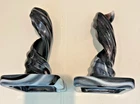 Vintage WESTMORELAND - Milk & Purple Slag Glass --2 CANDLE HOLDERS -- Excellent!
