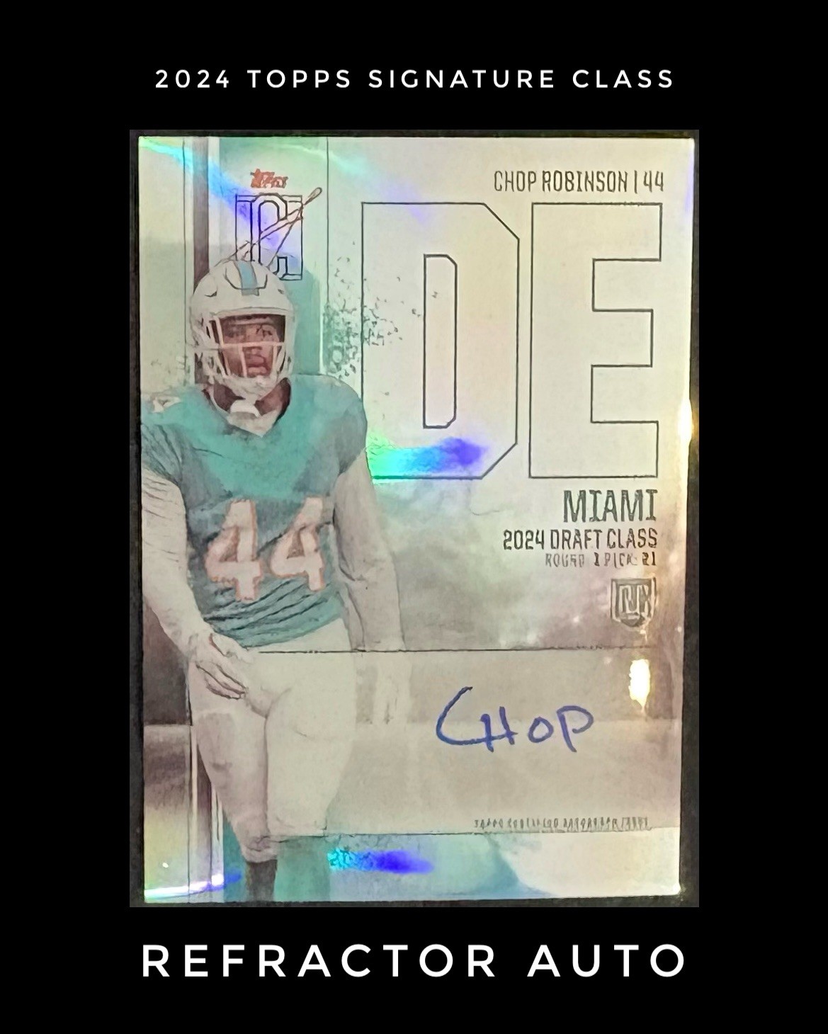2024 Topps Signature Class #RCV-CR Chop Robinson RC Chrome Refractor Auto