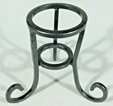 Sphere Display Stand Scroll Design Dark Silver Medium Size