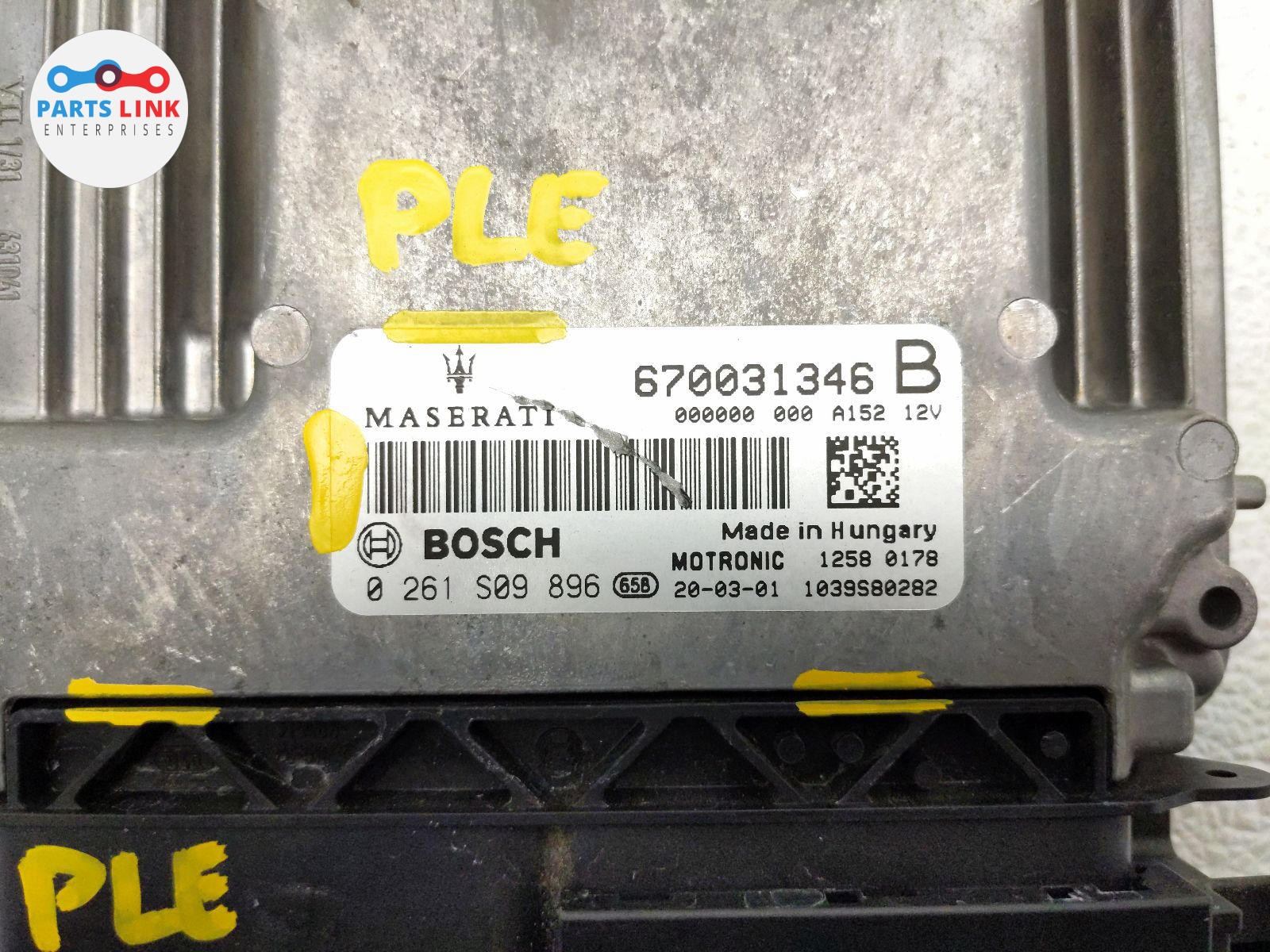 2017-20 MASERATI LEVANTE ENGINE CONTROL MODULE ECM ECU HARNESS 670031346 M161