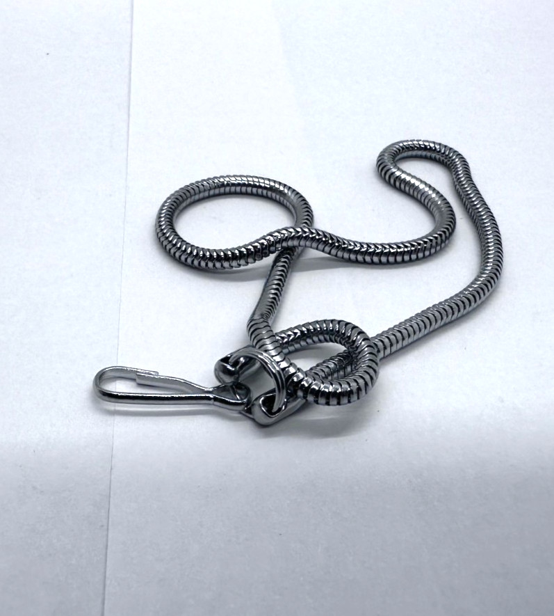 VTG Metal Snake Chain Camera Wrist Strap w Clip  7”