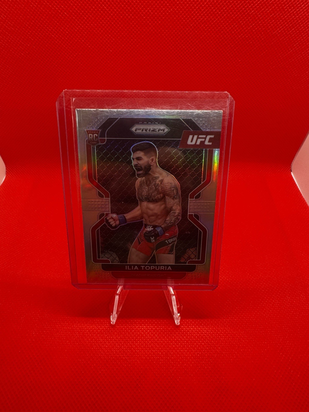 2022 Panini Prizm UFC - Ilia Topuria #115 Silver Prizm (RC)