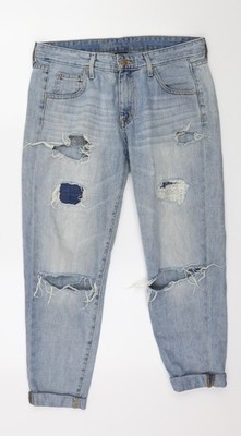 Mossimo Damen Blue Denim Mom Jeans Größe 32 in L25 in