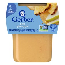 2nd Foods , Sitter, Pear Pineapple, 2 Pack, 4 oz 113 g Each