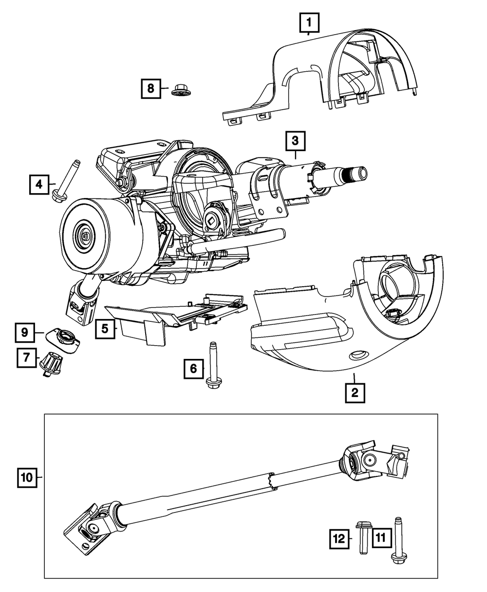 Genuine Mopar Steering Column Shroud 1RZ37JXWAA