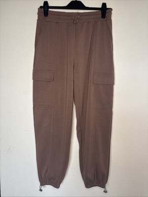 Next Cargo Jersey Jogginghose Gr. 12 reg beige mehrere Taschen Gummibund Bündchen