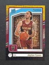 2024-25 Panini Donruss Rated Rookie 1/8 Black Gold Choice Jaylon Tyson RC #206