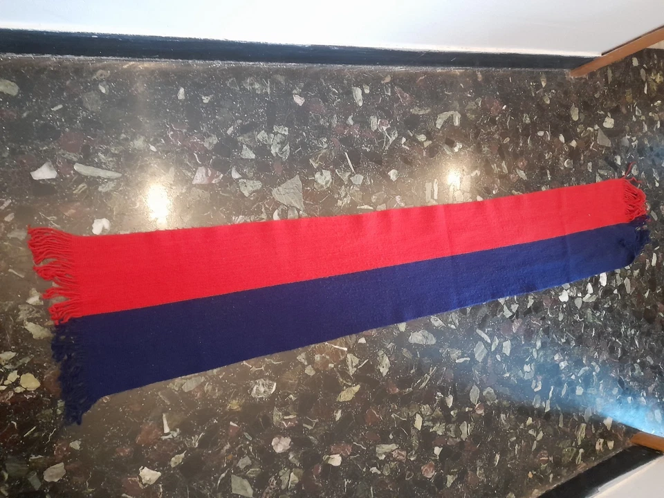 SCIARPA SCARF VINTAGE '80 CALCIO ROSSOBLU GENOA BOLOGNA CAGLIARI. PANNO - Immagine 3 di 3