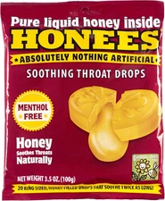 Honees Honey Soothing Throat Drops 20 Count, Red, 20 Count