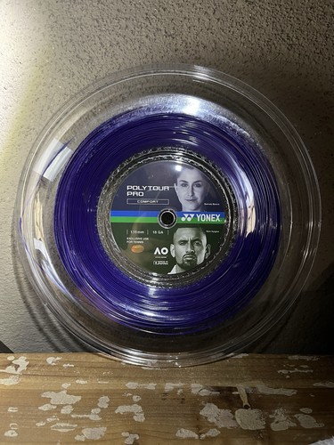PURPLE Yonex Poly Tour Pro 18 Reel 1.15mm PTP 115 Tennis String Full 200m 656ft - Picture 1 of 12