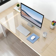 Clear Desk Mat Pad 31.5"x15.7" Large Transparent Computer Desk Mat PVC