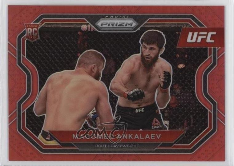 2021 Panini Prizm UFC Red Prizm 243/275 Magomed Ankalaev #123 Rookie RC zy6