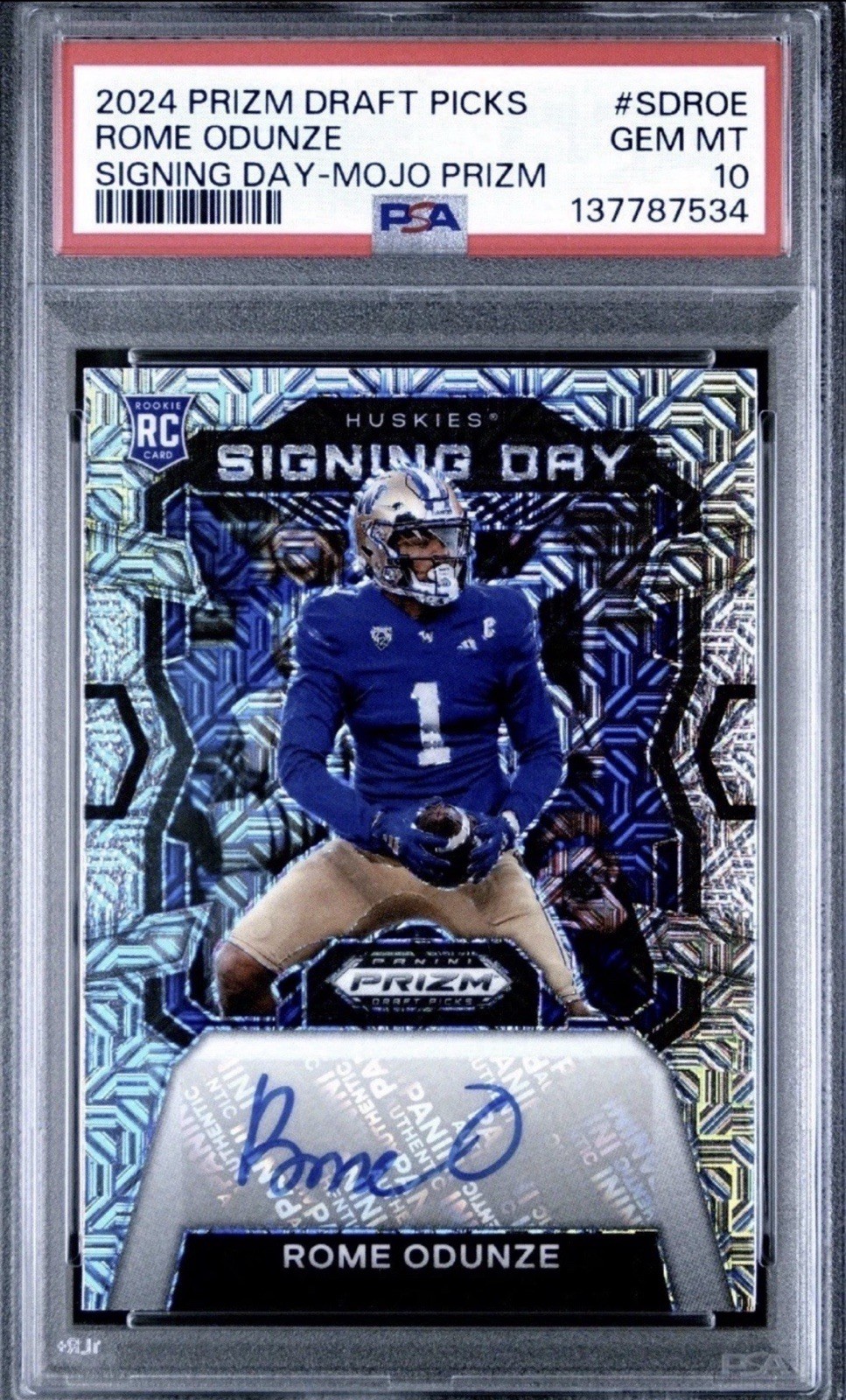 Rome Odunze Panini Prizm Draft Picks Signing Day #SDROE Mojo