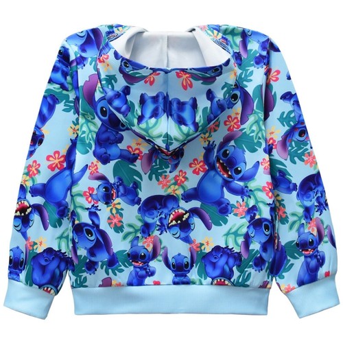 Jacket Comfy Boys Girls Sweatshirt Tops Zip Hoodie Hooded Stitch Casual Kids - Picture 9 of 13