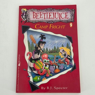 Beetlejuice Camp Fright Book 5 Cartoon Vintage Collectible Paperback 1st Print